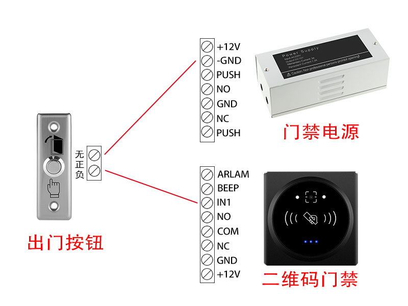 出門(mén)按鈕如何與二維碼門(mén)禁設備接線(xiàn)800P_01.jpg